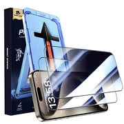 Magic John 2 Pack Privacy Screen Protector for iPhone 15 Pro Max 6.7in Tempered Glass Ease of Use
