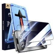 Magic John 2 Pack Privacy Screen Protector for iPhone 15 Pro Tempered Glass Ease of Installation