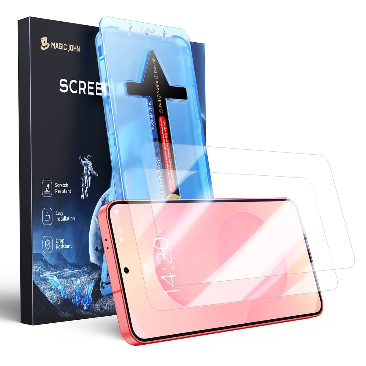 Aazon.co: AGIC JOHN 2 Pack for iPhone 16 Pro 6.3 inch Privacy...