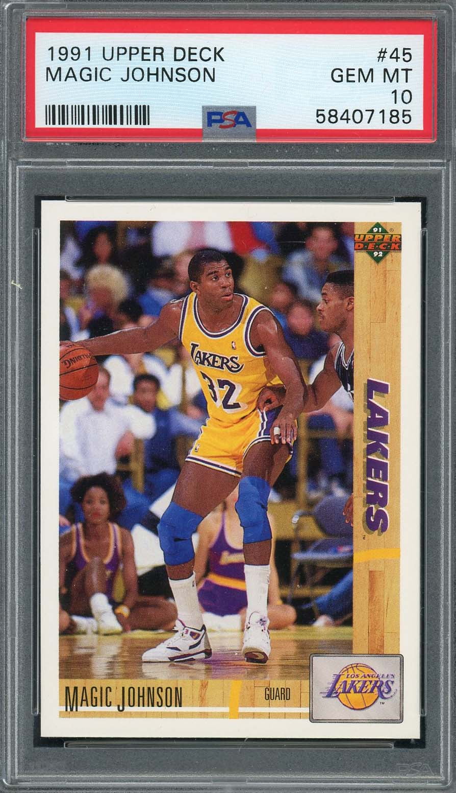 Magic Johnson 1991 Upper Deck Basketball Card #45 Graded PSA 10 - Walmart.com