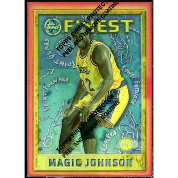 Magic Johnson 6P Card 1995-96 Finest Refractors #252