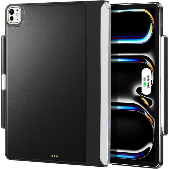 Magic-Keyboard Case for iPad Pro-13 inch M4 2024 with Pencil Holder(Keyboard Not Included)