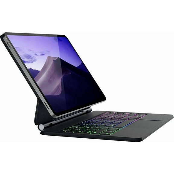 Magic Keyboard Case for Samsung Galaxy Tab S10 FE / S9 FE 5G 10.9 inch/S9/S8/S7 11 inch with Floating Magnetic Stand, Backlit, Smart Touchpad, Pen Holder, LED Battery Display