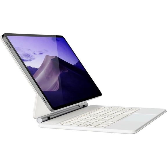 Magic Keyboard Case for Samsung Galaxy Tab S10 Lite / S10 FE/S9 FE 5G 10.9 inch/S9/S8/S7 11 inch, Slim Protective Folio Cover with Floating Cantilever Magnetic Stand, Backlit, Smart Touchpad, Pencil