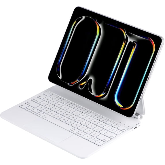 Magic Keyboard Case for iPad Pro 13 inch M5 2025 / M4 2024, Magnetic Keyboard Folio with Multi‑Touch Trackpad, Backlit Keys,White