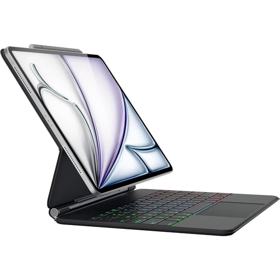 Magic Keyboard Case for iPad Air 13 inch M3 M2 2025 2024, iPad Pro 12.9 6th 5th 4th 3rd Gen 2022 - 2018, Wireless Magnetic Keyboard Case with Trackpad, Floating Cantilever Stand, Backlits
