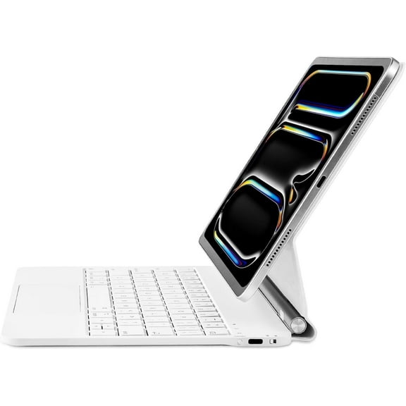 Magic Keyboard Case for iPad Pro 13-inch (M4) 2024 - Magnetic Keyboard with Multi-Touch Trackpad, Backlit, Comfortable Typing - White (Compatible with iPad Pro 13-inch M4 2024)