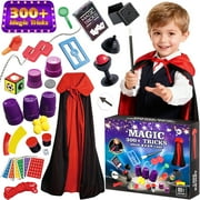 Carsky Kids Magic Kit with Cape & Wand, 300+ Magic Tricks Set with Video Tutorial, Beginner Magic Toy for Kids Ages 6-12, Creative Toys Gift for Boys Girls