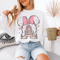 thumbnail image 1 of Magic Love Castle Sweatshirt, Valentine's Day Crewneck for Women, Cozy Graphic Pullover, 1 of 4