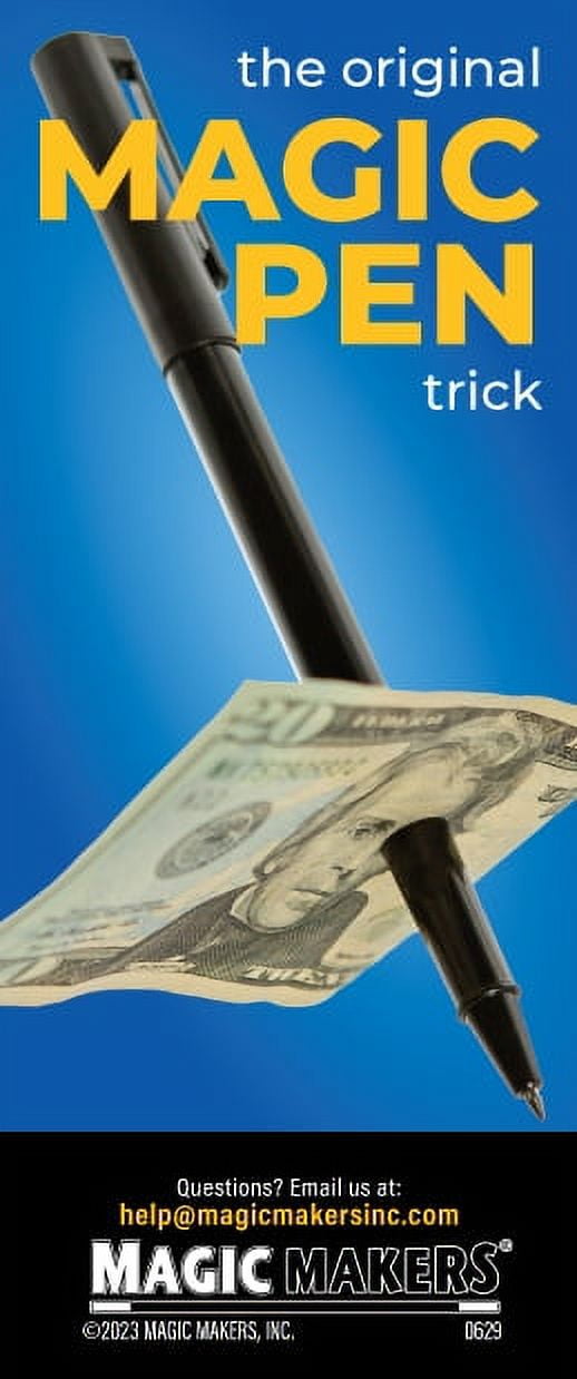S.S. ADAMS Magic Makers - Pen Trick - The Original Easy Pen Through the Dollar Bill Trick