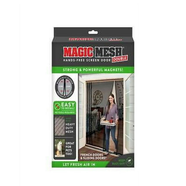Magic Mesh Easily Opens & Closes Double Hands Free Screen Door