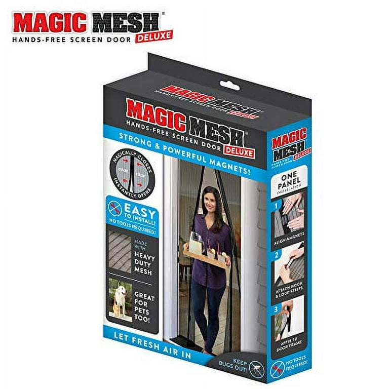 Magic Mesh Hands Free Screen Door with Magnets - As seen on TV.