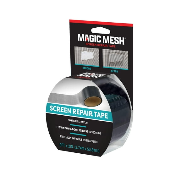Magic Mesh Screen Repair Tape, 6', Fix Windows and Door Screens Instantly