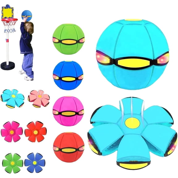 Magic Meta Ball with 6 LED Lights, Dual Form Freely Switchable Magic Bouncing Ball for Age8+ for Indoor & Outdoor