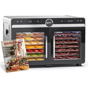 Magic Mill Premium DualZone French Doors Food Dehydrator, 16 Stainless Steel Trays, Adjustable Temp & Timer, Food Dehydrator for Fruits, Herbs, Meat