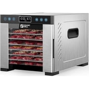 Magic Mill Pro Dehydrator Machine with 7 Stainless Steel Trays, Digital Control Food Dehydrator with Even Airflow for Home Kitchen Use