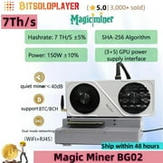 Magic Miner BG02 7Th/s 150w SHA-256 ASIC Bitcoin Solo Miner Dual Mode Networking WiFi+RJ45 Crypto Miner for Home & Office BTC Mining Machine