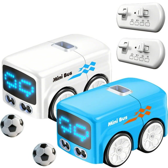 Magic Mini Bus, Line Trace Magic Car That Follows Drawn Line, Smart Sensor RC-Controlled Toy Bus with Auto Expressions & 4 Play Modes, Ideal Gift(White)