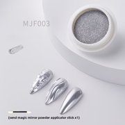 Magic Mirror Chrome Nail Powder Holographic Cat Eye Dust Gold Silver Water Ripple Effect
