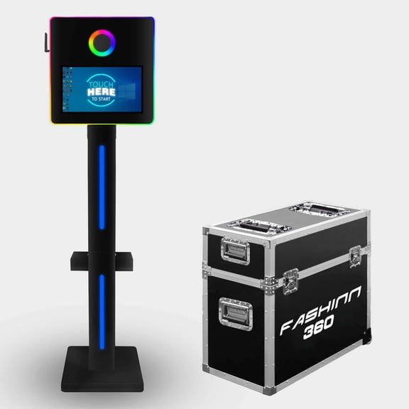 Magic Mirror Photo Booth,15.6" Touch Screen DSLR Photo Booth Machine, Built-in Mini PC, Remote App Control RGB Light for Weddings, Parties & Events (Black)