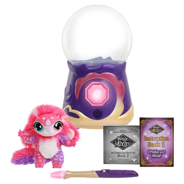 Magic Mixies Magical Misting Crystal Ball with Interactive 8 inch Pink Plush Toy Ages 5+