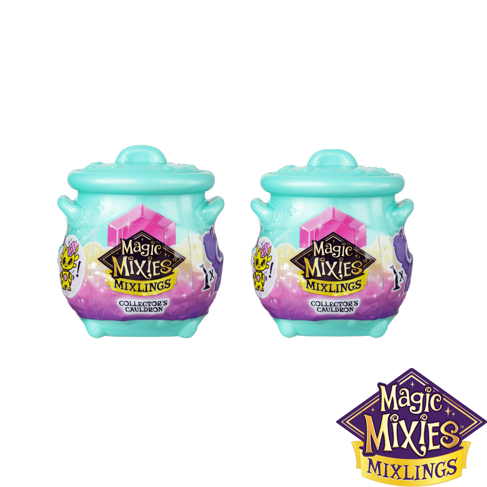 Magic Mixies Mixlings Tap & Reveal Cauldron 2 Pack, Magic Wand Magic Power  and Surprise Reveal on Cauldron, for Kids Aged 5 and Up (Styles May Vary)