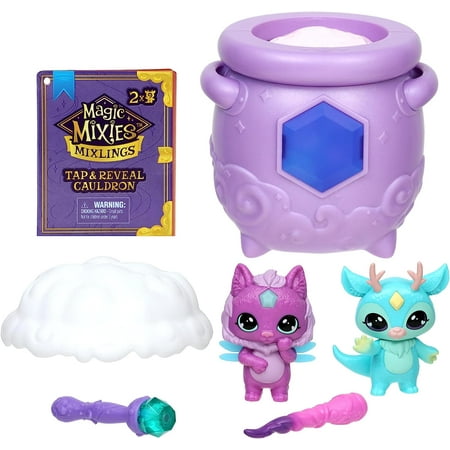 Magic Mixies Mixlings Tap & Reveal Cauldron 2 Pack, Magic Wand Reveals Magic Power and Surprise Reveal on Cauldron, Colors and Styles May Vary, Toys for Kids Aged 5 and Up