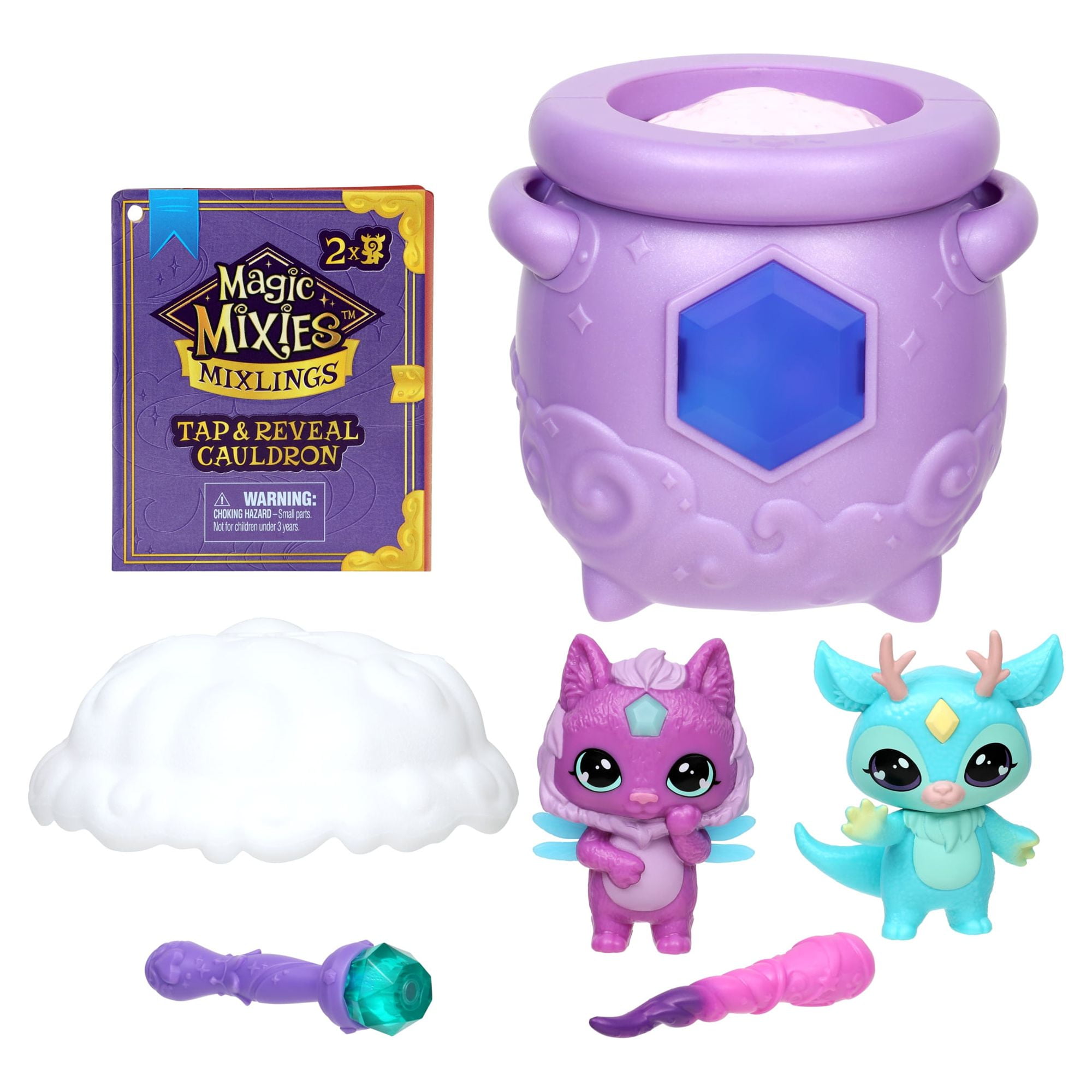 Magic Mixies Mixlings Tap & Reveal Cauldron 2 Pack, Magic Wand Reveals Magic  Power and Surprise Reveal on Cauldron, Colors and Styles May Vary, Toys for  Kids Aged 5 and Up 