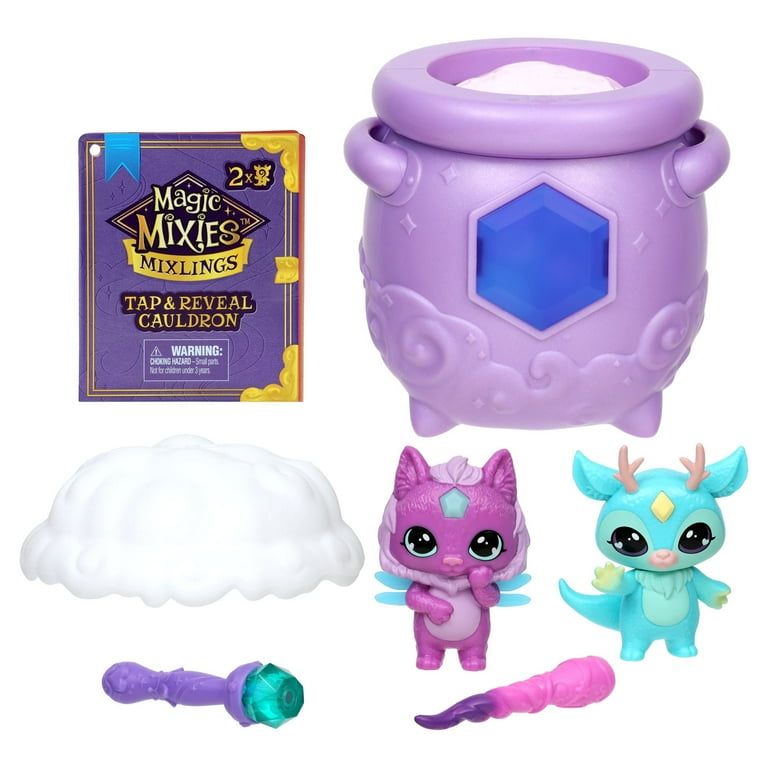 Magic Mixies Mixlings Tap & Reveal Cauldron 2 Pack, Magic Wand Reveals  Magic Power and Surprise Reveal on Cauldron, Colors and Styles May Vary,  Toys