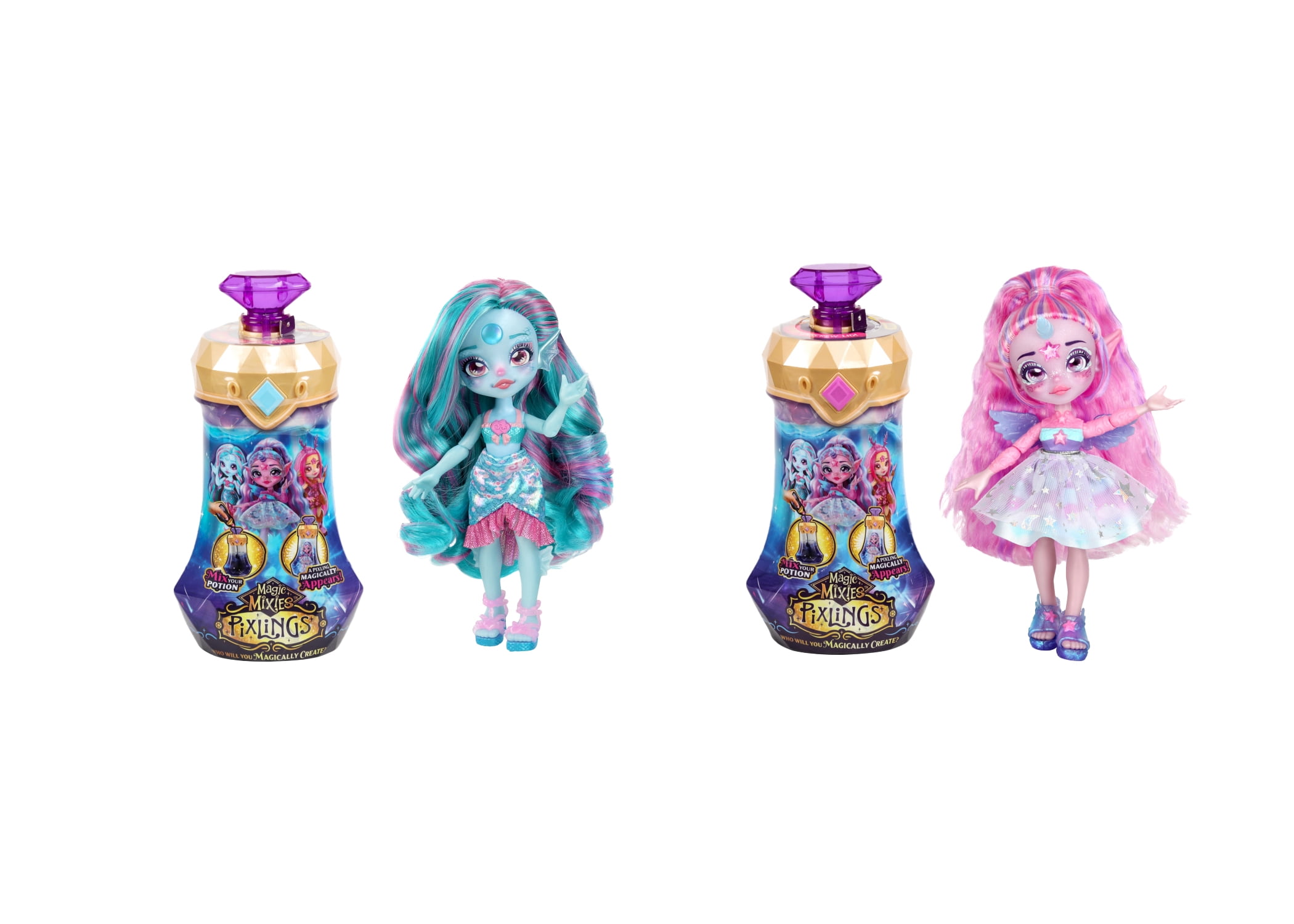 Magic Mixies Pixlings - Marena The Mermaid Pixling and Unia the Unicorn Pixling Bundle