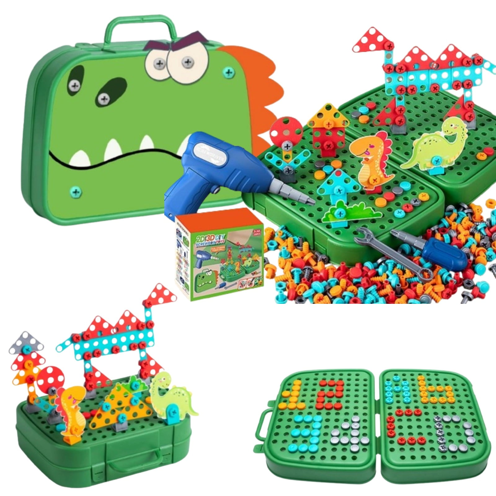 Magic Montessori Play Toolbox for Christmas, 228Pcs Drill and Learn ...