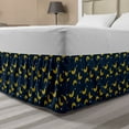 thumbnail image 1 of Magic Moon Bed Skirt, Simple Night Sky Composition of Stars and Crescents, Elastic Bedskirt Dust Ruffle Wrap Around for Bedding Decor, 4 Sizes, Blue Multicolor, by Ambesonne, 1 of 2