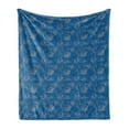 thumbnail image 1 of Magic Moon Soft Flannel Fleece Throw Blanket, Celestial Sun and Moon Night Sky Occult Mystic Depiction, Cozy Plush for Indoor and Outdoor Use, 60" x 80", Sea Blue and Warm Taupe, by Ambesonne, 1 of 5