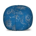 thumbnail image 1 of Magic Moon Storage Toy Bag Chair, Celestial Sun and Moon Night Sky Occult Mystic Depiction, Stuffed Animal Organizer Washable Bag, Large Size, Sea Blue and Warm Taupe, by Ambesonne, 1 of 3