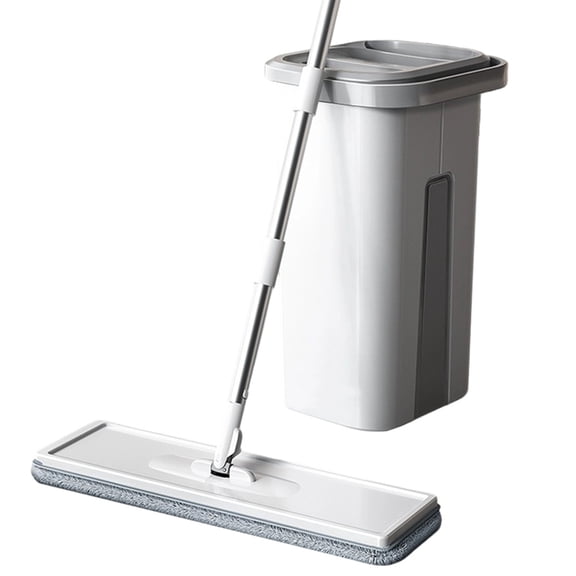 Magic Mop Bucket Set - 360 Flat , Wet Dry Cleaning Tool for Home, Kitchen, Bathroom Floors
