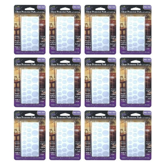 Magic Mounts Clear Protector Pads Dots Adhesive 20 Ct, 12 Pack