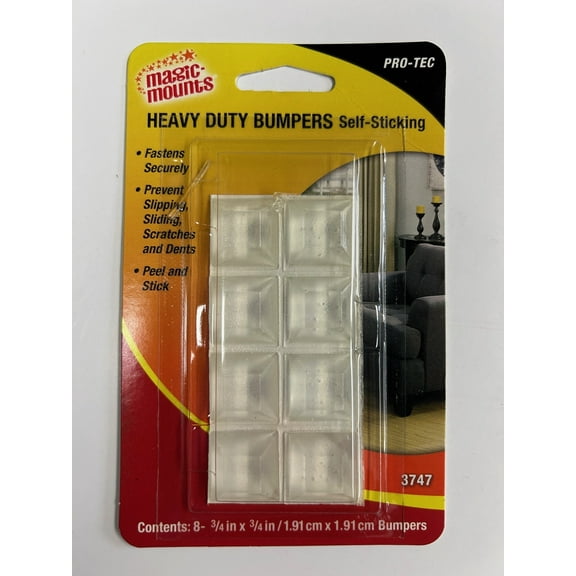 Magic Mounts Heavy Duty Bumpers Pro-Tec self-sticking contains 8 3/4"x3/4" bumpers