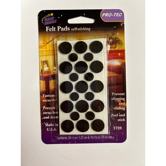 Magic Mounts Pro-Tec Felt Pads Self-Sticking 46 per package 3 packs