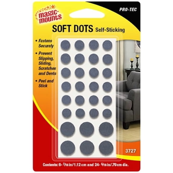 Magic Mounts Pro-Tec Soft Dots Self-Sticking variety of sizes 2 packs