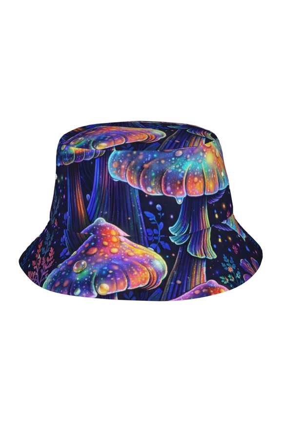 Magic Mushroom Forest Fisherman's Hat Lightweight and Breathable Sun Hat Suitable for Both Men and Women