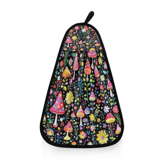 Magic Mushroom Hanging Towel Hand Towel 16.53x12.20in Quick-Drying for Kitchen and Bathroom Use