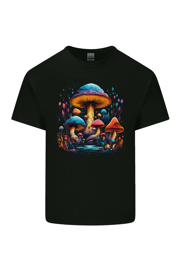 Magic Mushroom Landscape Trippy with a Psychedelic and Acid and H8530 T-Shirt, for Men and Women, Up to Size 5XL