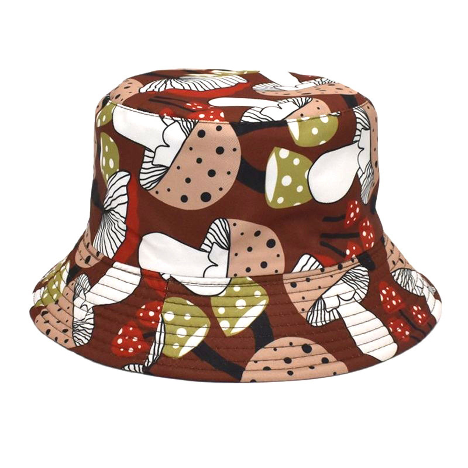 Magic Mushroom Pattern Fisherman Hat Men And Women Outdoor Leisure Sun Hat  Cartoon Foldable Sun Pot Hat Large Bucket Hats for Men Big Head Bucket Hat  Women Print Cotton Bucket Hat for