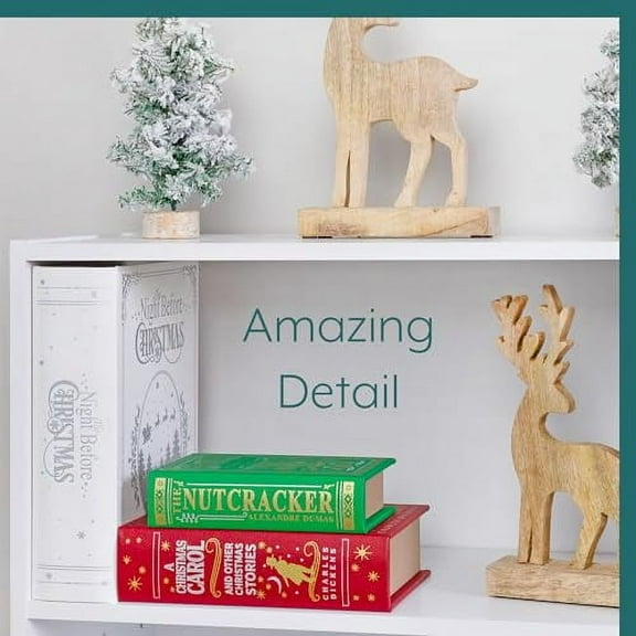 Magic Nesting Christmas Books (Set of 3); Russian Doll Style Hidden Books, Holiday Themed Fake Books