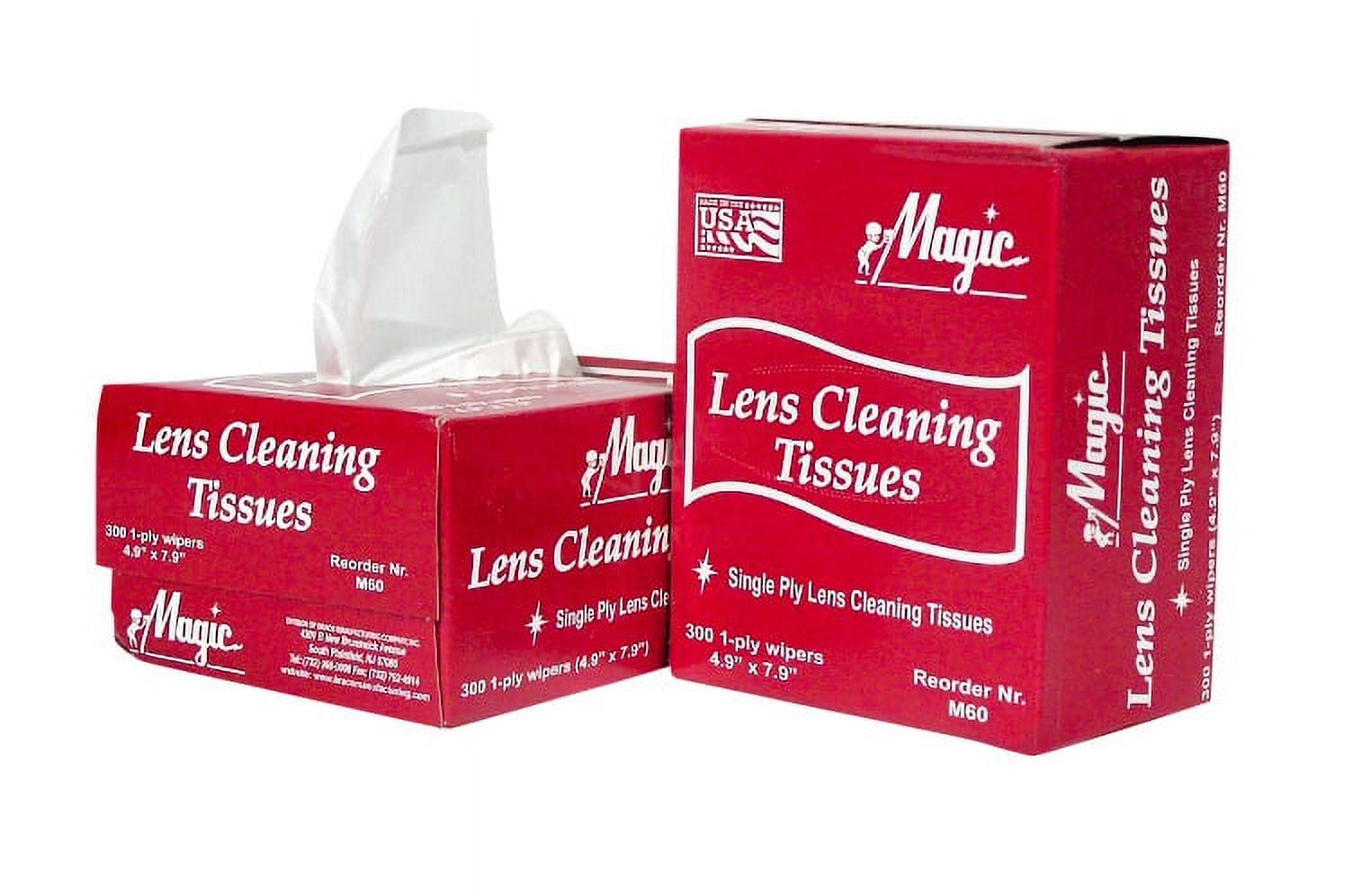 Magic New Lens Cleaning Tissues, All Purpose Wipers 1 Box (300