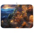 thumbnail image 1 of Magic Night Print Dish Drying Mat Microfiber Kitchen Mats Large Counter Absorbent Dish Pad Drainer Rack 18"x24", 1 of 7