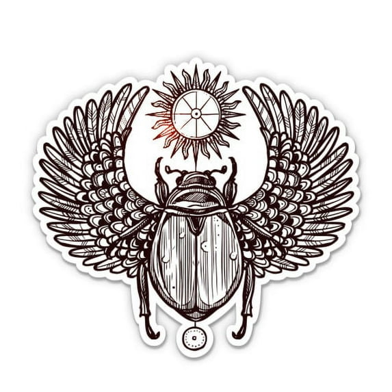 Magic Occult Beetle - 3" Vinyl Sticker - For Car Laptop I-Pad Phone Helmet Hard Hat - Waterproof Decal