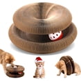 thumbnail image 1 of Magic Organ Cat Scratching Board with Bell-Ball, Durable Foldable & Reversible Infinity Style Interactive Kitty Kurlz Cat Scratcher for Indoor Cats Toy, Furniture Protector, Kitten Cats Accordion Toy, 1 of 8