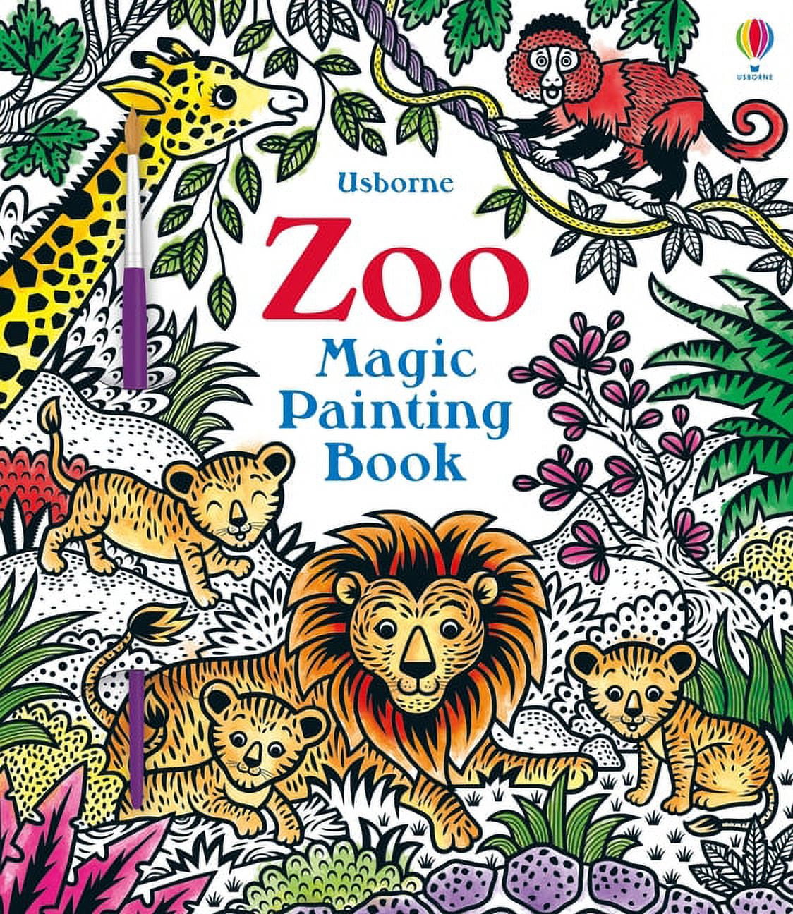 Zoo Magic Painting Book with Colorful Zoo Scenes