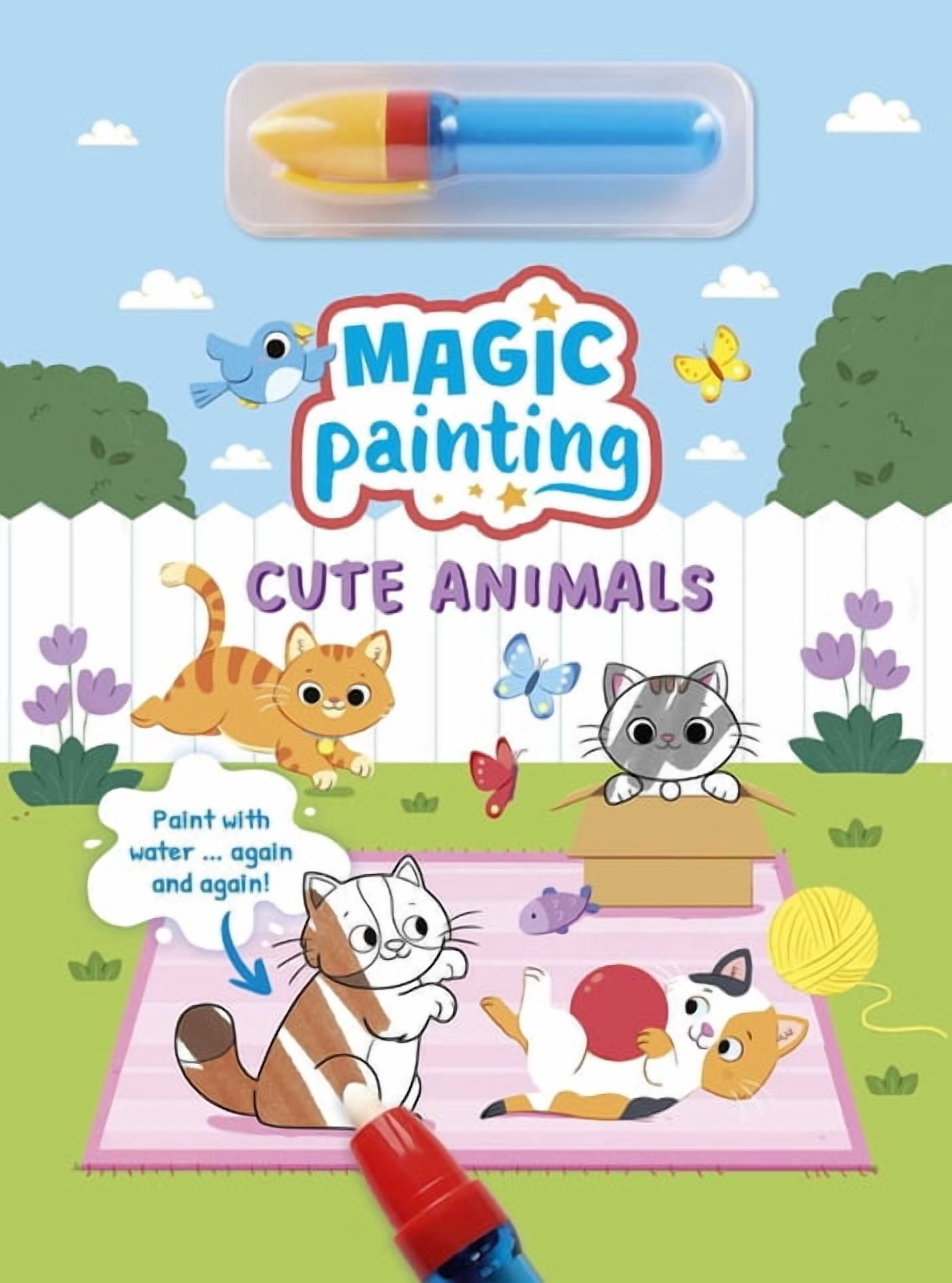 Magic Painting: Cute Animals: Paint with Water ... Again and Again!, (Hardcover)